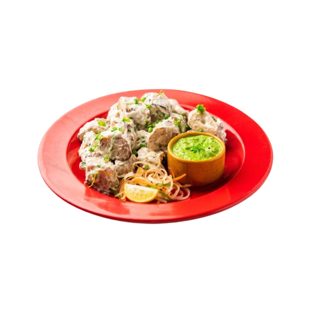 Grilled Malai Soya Chaap with Butter Sauce